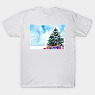 Snow Covered Christmas Tree T-Shirt